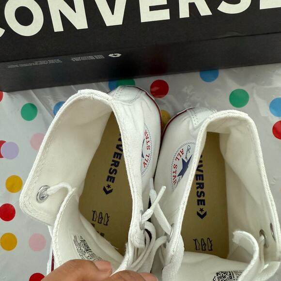 NEW IN BOX Converse Chuck Taylor High Tops – White Canvas – Women’s 7.5 - Picture 14 of 16